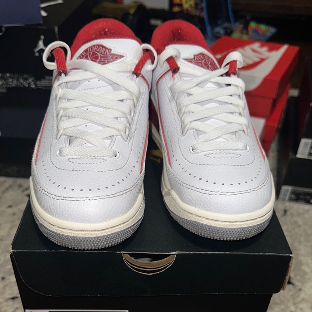 Jordan 2/3 (GS)  - White and Red
